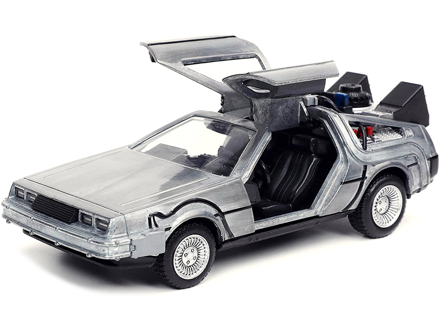 DeLorean DMC (Time Machine) Brushed Metal "Back to the Future Part I" (1985) Movie "Hollywood Rides" Series 1/32 Diecast Model Car by Jada <h2>DeLorean Jada</h2> <p>High-quality perfect for collectors