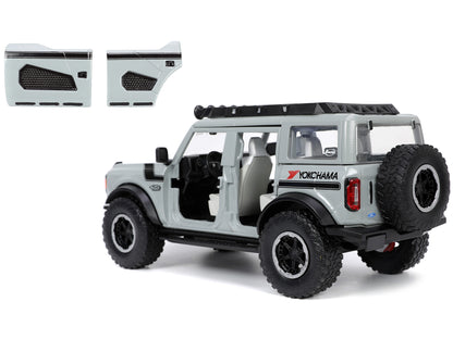 2021 Ford Bronco Gray with Black Stripes Roof Rack "Own the Night" "Just Trucks" Series 1/24 Diecast Model Car by Jada <h2>2021 Jada</h2> <p>High-quality perfect for collectors and enthusiasts. Featur