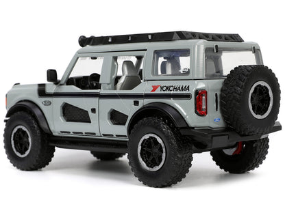 2021 Ford Bronco Gray with Black Stripes Roof Rack "Own the Night" "Just Trucks" Series 1/24 Diecast Model Car by Jada <h2>2021 Jada</h2> <p>High-quality perfect for collectors and enthusiasts. Featur