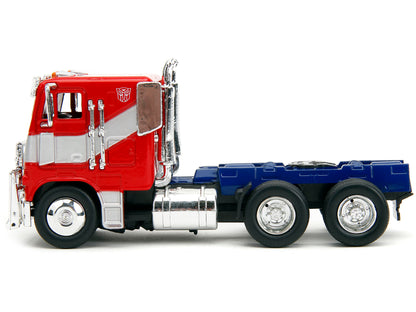 Optimus Prime Tractor Truck Red and Blue with Silver Stripes "Transformers: Rise of the Beasts" (2023) Movie "Hollywood Rides" Series 1/32 Diecast Model Car by Jada <h2>Optimus Jada</h2> <p>High-quali