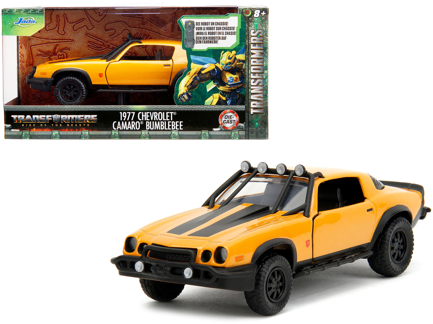 1977 Chevrolet Camaro Off-Road Version Yellow Metallic with Black Stripes "Transformers: Rise of the Beasts" (2023) Movie "Hollywood Rides" Series 1/32 Diecast Model Car by Jada <h2>1977 Jada</h2> <p>