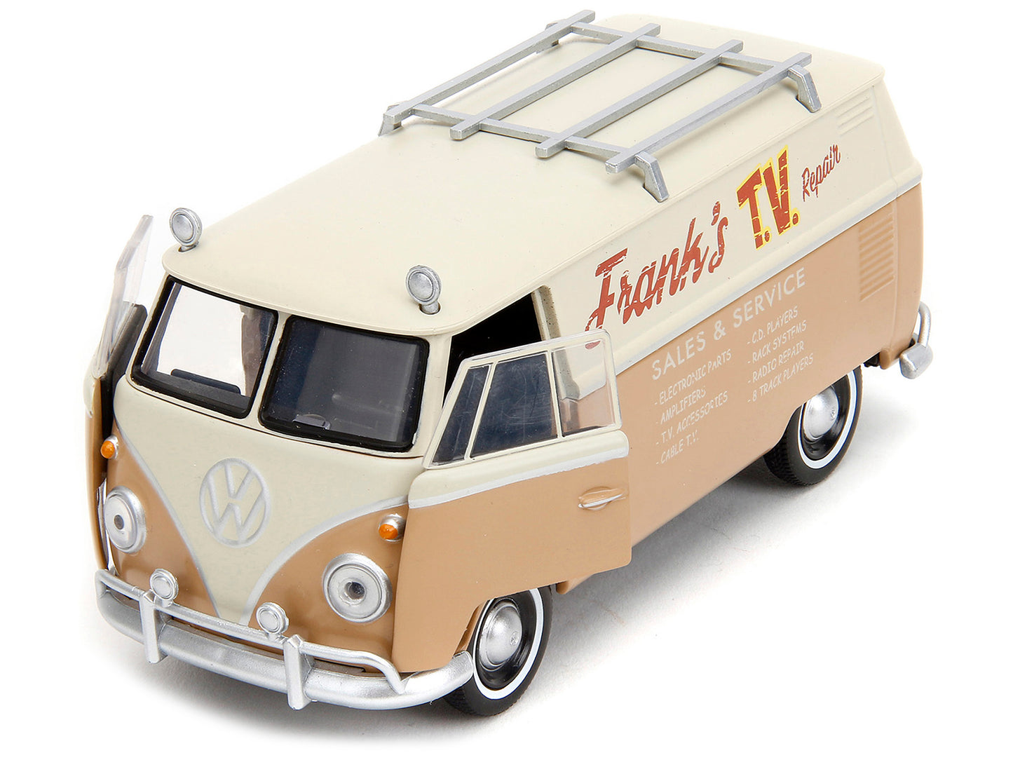 Volkswagen Bus "WheelJack" Tan and Beige "Frank's TV Repair" "Transformers: Rise of the Beasts" (2023) Movie "Hollywood Rides" Series 1/32 Diecast Model Car by Jada <h2>Volkswagen Jada</h2> <p>High-qu
