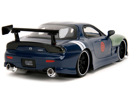 1993 Mazda RX-7 Dark Blue with Green Hood and Kakashi Hatake Diecast Figure "Naruto Shippuden" (2009-2017) TV Series "Anime Hollywood Rides" 1/24 Model Car by Jada <h2>1993 Jada</h2> <p>High-quality p