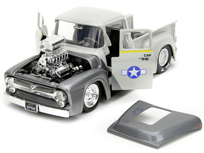 1956 Ford F-100 Pickup Truck Tan and Gray Metallic Guile Diecast Figure "Street Fighter" Video Game "Anime Hollywood Rides" Series 1/24 Model Car by Jada <h2>1956 Jada</h2> <p>High-quality perfect for