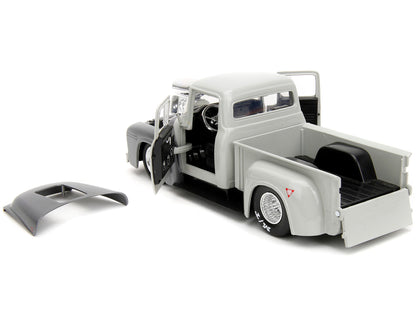 1956 Ford F-100 Pickup Truck Tan and Gray Metallic Guile Diecast Figure "Street Fighter" Video Game "Anime Hollywood Rides" Series 1/24 Model Car by Jada <h2>1956 Jada</h2> <p>High-quality perfect for