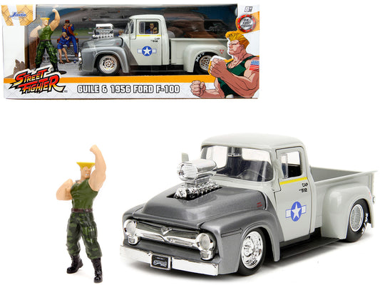1956 Ford F-100 Pickup Truck Tan and Gray Metallic Guile Diecast Figure "Street Fighter" Video Game "Anime Hollywood Rides" Series 1/24 Model Car by Jada <h2>1956 Jada</h2> <p>High-quality perfect for