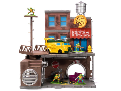 "Teenage Mutant Ninja Turtles" Turtle Lair Diorama Set with Figures and Party Wagon "Nano Scene" Series Model by Jada <h2>"Teenage Jada</h2> <p>High-quality diecast car perfect for collectors enthusia