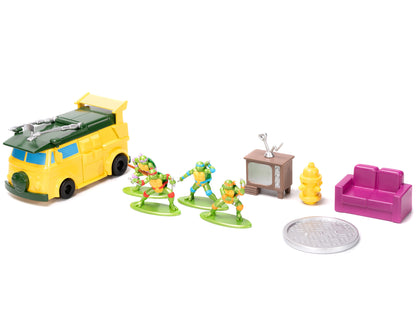 "Teenage Mutant Ninja Turtles" Turtle Lair Diorama Set with Figures and Party Wagon "Nano Scene" Series Model by Jada <h2>"Teenage Jada</h2> <p>High-quality diecast car perfect for collectors enthusia