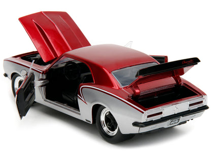 1967 Chevrolet Camaro Candy Red and Silver Metallic "Bigtime Muscle" Series 1/24 Diecast Model Car by Jada <h2>1967 Jada</h2> <p>High-quality perfect for collectors enthusiasts. Features detailed inte