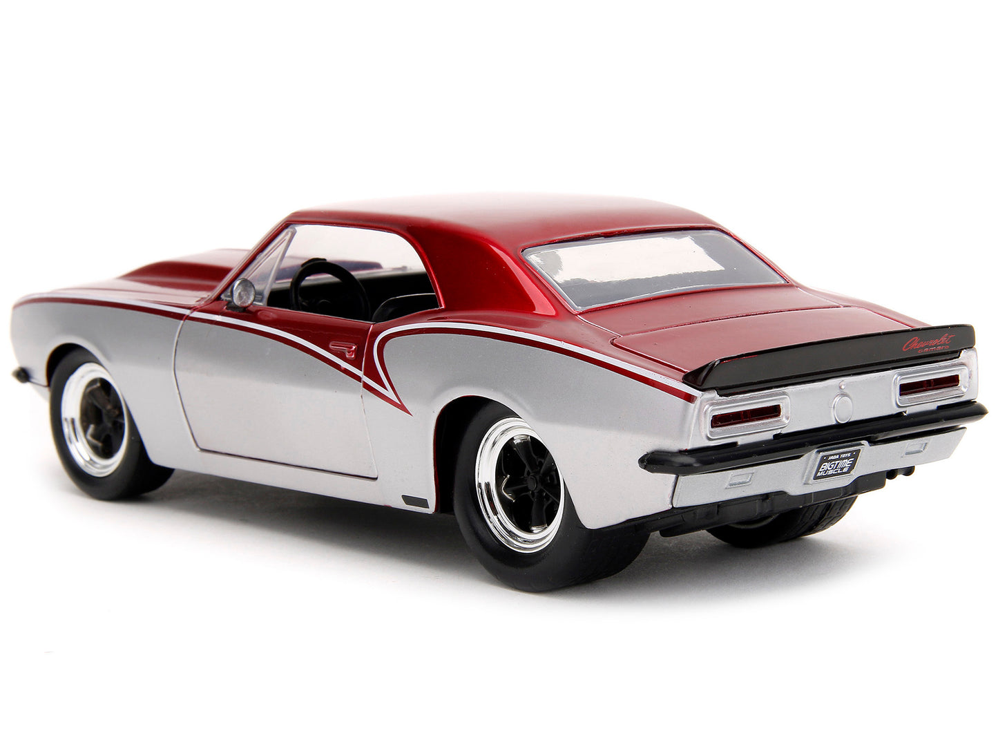 1967 Chevrolet Camaro Candy Red and Silver Metallic "Bigtime Muscle" Series 1/24 Diecast Model Car by Jada <h2>1967 Jada</h2> <p>High-quality perfect for collectors enthusiasts. Features detailed inte
