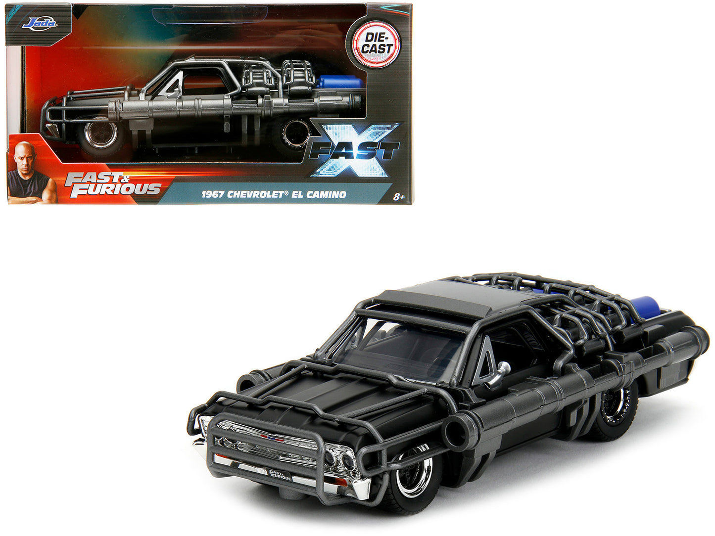 1967 Chevrolet El Camino with Cannons Matt Black "Fast X" (2023) Movie & Furious" Series 1/32 Diecast Model Car by Jada <h2>1967 Jada</h2> <p>High-quality perfect for collectors and enthusiasts. Featu