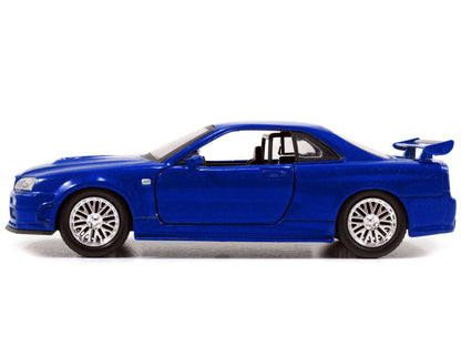 Brian's Nissan Skyline GT-R R34 Blue "Fast & Furious" Movie 1/32 Diecast Car Model by Jada <h2>Brian's Jada</h2> <p>High-quality perfect for collectors and enthusiasts. Features detailed interior exte