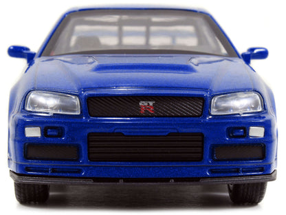 Brian's Nissan Skyline GT-R R34 Blue "Fast & Furious" Movie 1/32 Diecast Car Model by Jada <h2>Brian's Jada</h2> <p>High-quality perfect for collectors and enthusiasts. Features detailed interior exte