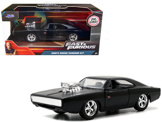 Dom's Dodge Charger R/T Matt Black "Fast & Furious" Movie 1/32 Diecast Model Car