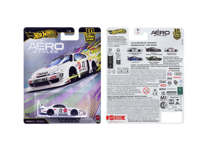 Nissan Silvia (S15) LB Super Silhouette RHD (Right Hand Drive) #23 White with Graphics "Aero Styles" Series Diecast Model Car by Hot Wheels