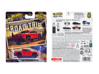 2024 Toyota Tacoma TRD PRO Pickup Truck Red Diecast Model - Hotwheels