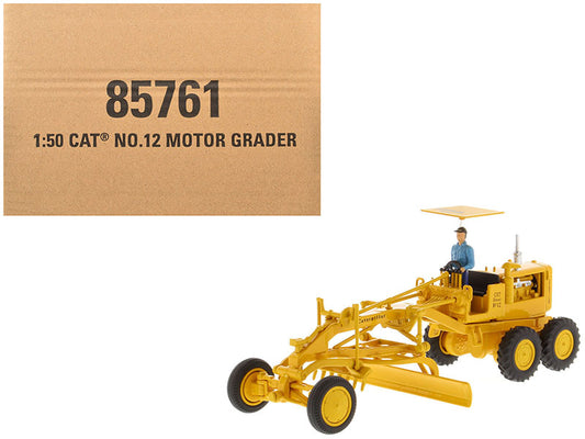 CAT Caterpillar No.12 Motor Grader Yellow with Operator "Vintage Series" 1/50 Diecast Model by Masters <h2>CAT Masters</h2> <p>High-quality car perfect for collectors and enthusiasts. Features detaile