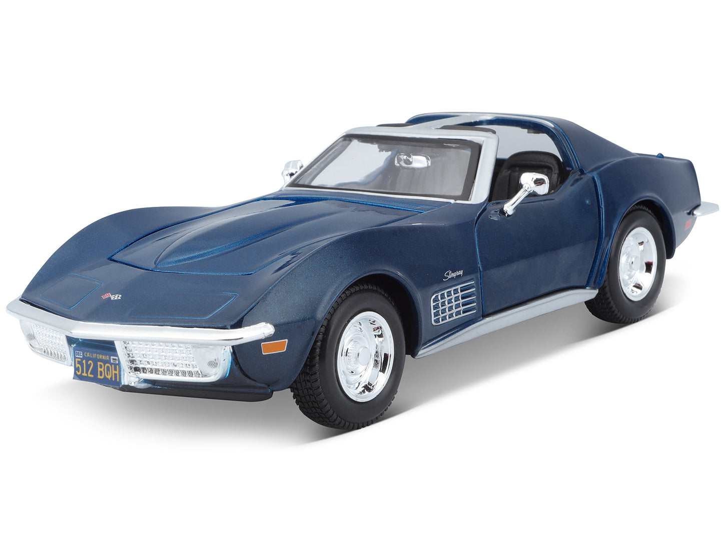 1970 Chevrolet Corvette Blue 1/24 T&y Diecast Model Car by Maisto