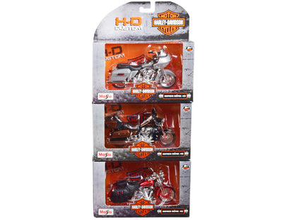 Harley-Davidson Motorcycles 6 piece Set Series 42 1/18 T&y Diecast Motorcycle Models by Maisto