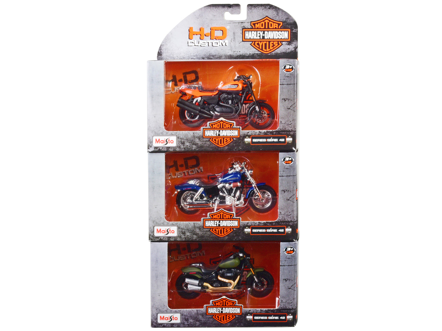 Harley-Davidson Motorcycles 6 piece Set Series 42 1/18 T&y Diecast Motorcycle Models by Maisto