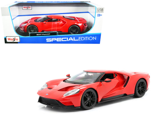 2017 Ford GT Red with Black Wheels 1/18 Diecast Model Car - Maisto