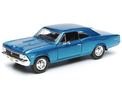 1966 Chevrolet Chevelle SS 396 Blue Metallic 1/24 T&y Diecast Model Car by Maisto