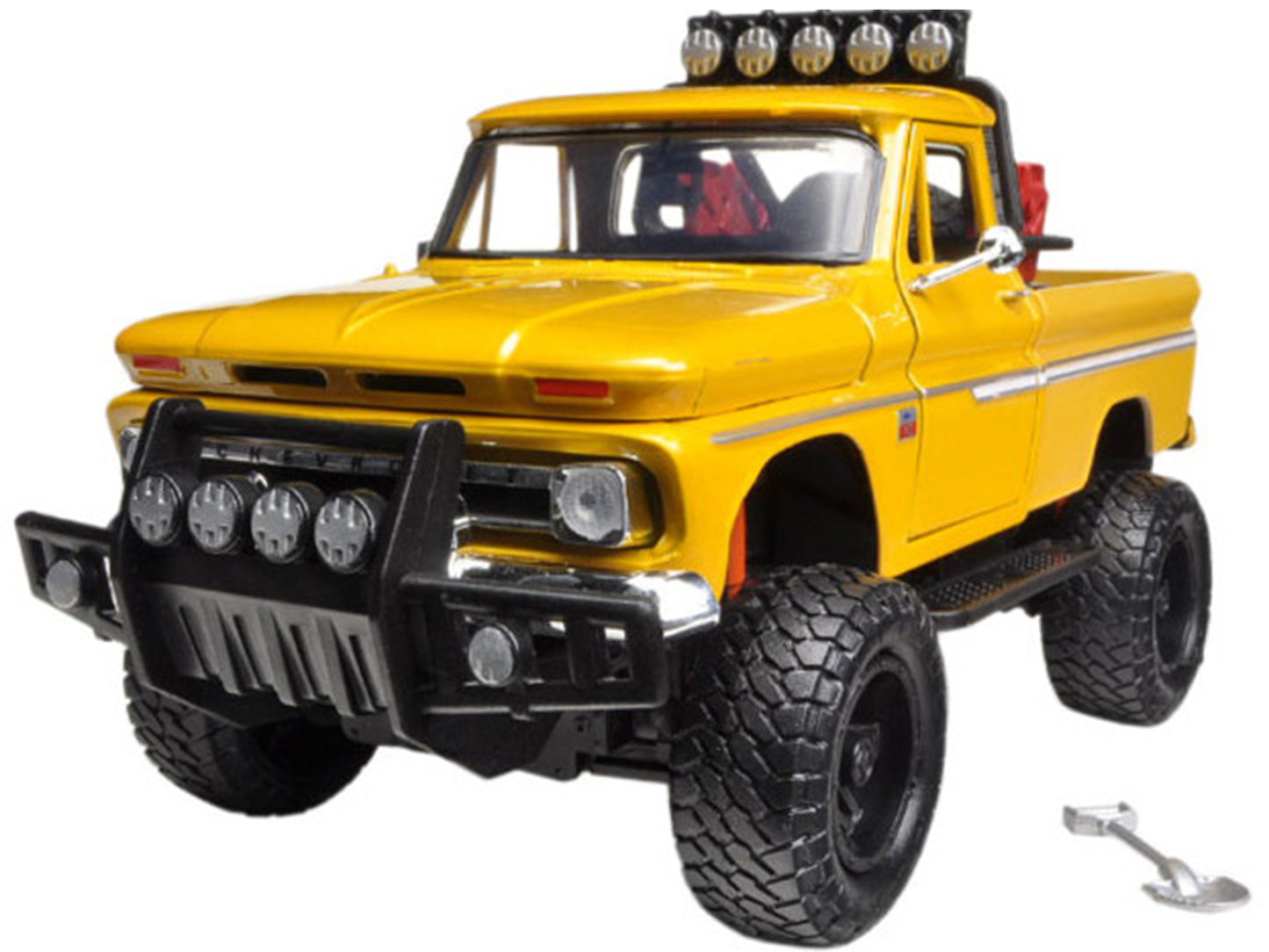 1966 Chevrolet C10 Fleetside Pickup Truck Off Road Yellow 1/24 Diecast Model by Motormax <h2>1966 Motormax</h2> <p>High-quality car perfect for collectors and enthusiasts. Features detailed interior e