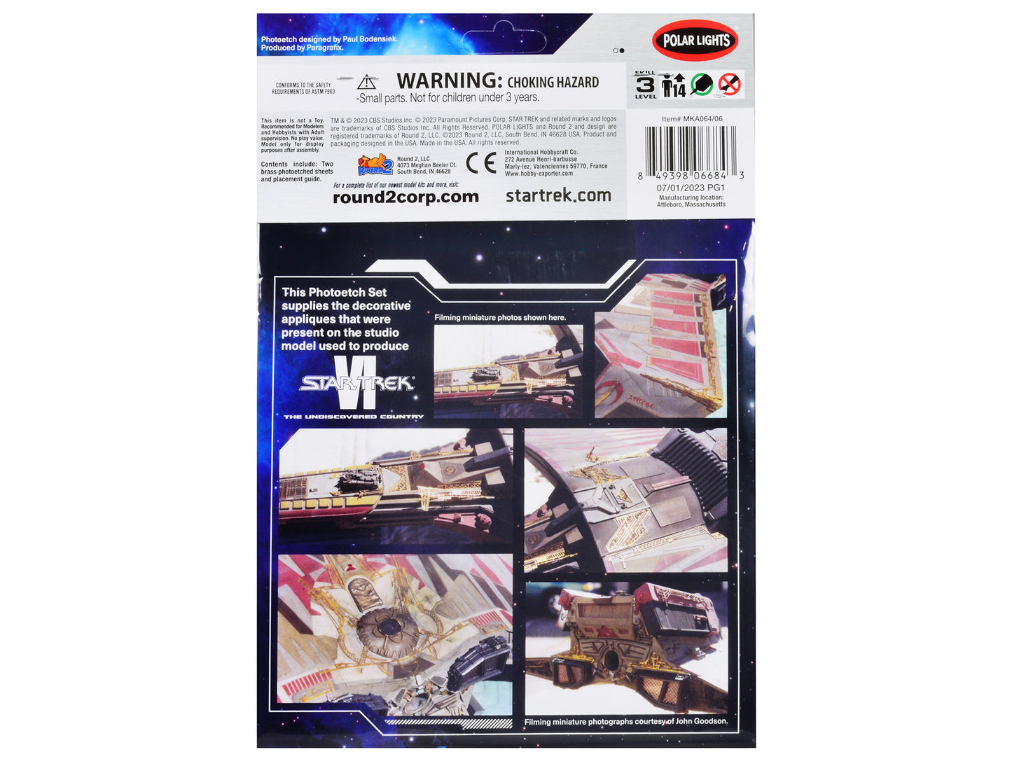 Photoetch Set for Klingon Kronos One Spaceship "Star Trek VI: The Undiscovered Country" (1991) Movie 1/350 Scale by Polar Lights