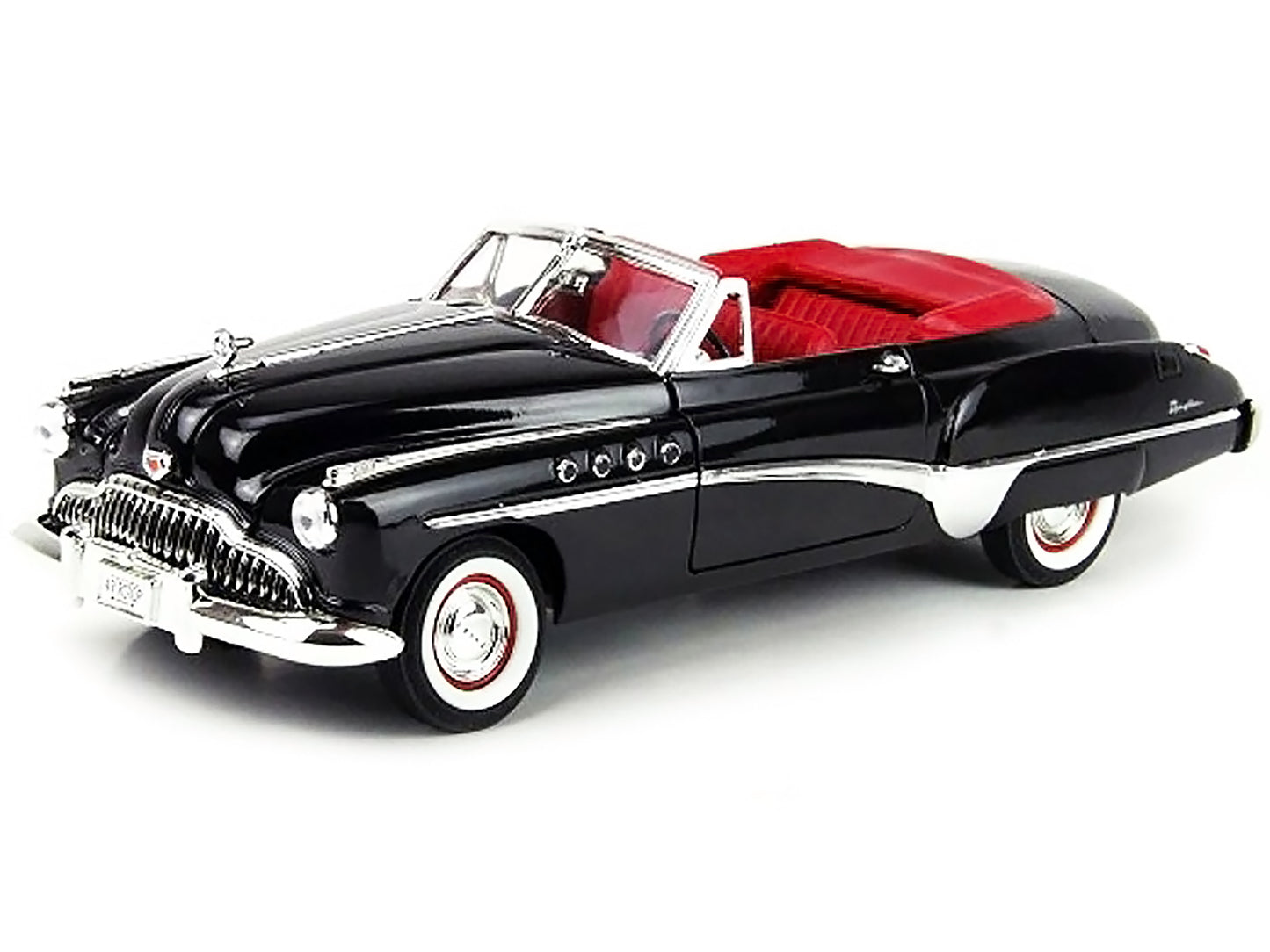 1949 Buick Roadmaster Black with Red Interior 1/18 Diecast Model Car by Motormax <h2>1949 Motormax</h2> <p>High-quality perfect for collectors and enthusiasts. Features detailed exterior craftsmanship