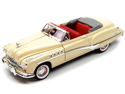 1949 Buick Roadmaster Cream with Red Interior 1/18 Diecast Model Car by Motormax <h2>1949 Motormax</h2> <p>High-quality perfect for collectors and enthusiasts. Features detailed exterior craftsmanship