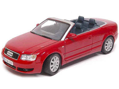Audi A4 Red Convertible 1/18 Diecast Model Car by Motormax <h2>Audi Motormax</h2> <p>High-quality perfect for collectors and enthusiasts. Features detailed interior exterior craftsmanship, realistic p