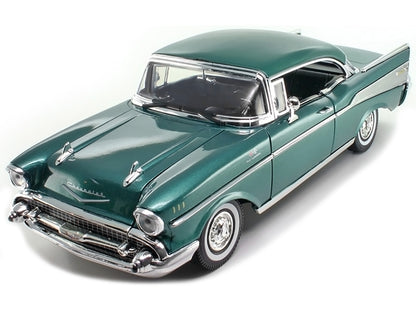 1957 Chevrolet Bel Air Hard Top Green 1/18 Diecast Model Car by Motormax <h2>1957 Motormax</h2> <p>High-quality perfect for collectors and enthusiasts. Features detailed interior exterior craftsmanshi