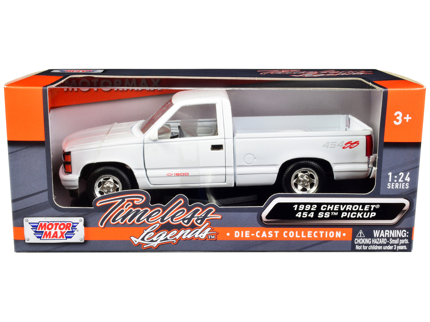 1992 Chevrolet 454 SS Pickup Truck White 1/24 Diecast Model Car by Motormax <h2>1992 Motormax</h2> <p>High-quality perfect for collectors and enthusiasts. Features detailed interior exterior craftsman