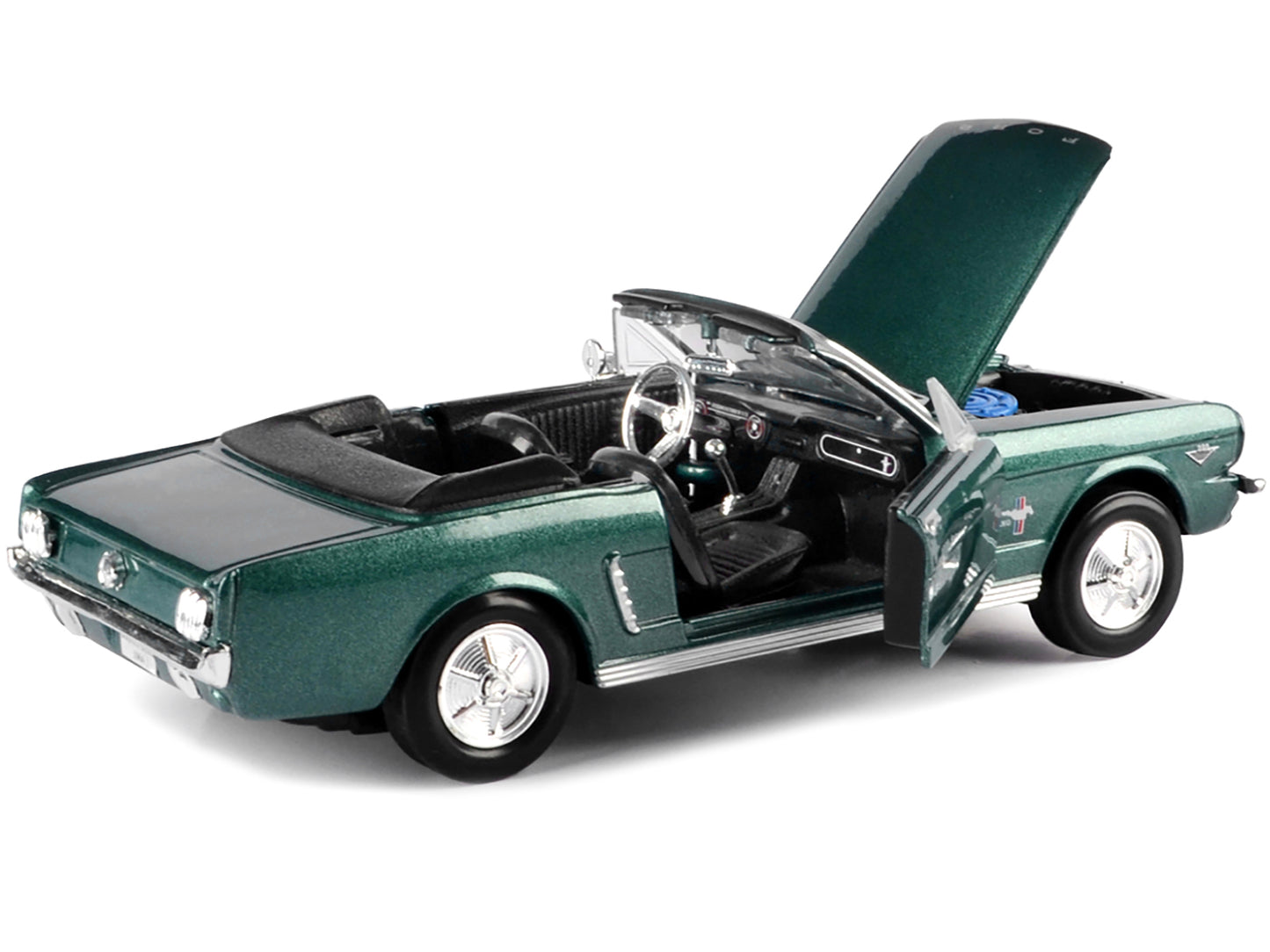 1964 1/2 Ford Mustang Convertible Green Metallic 1/24 Diecast Model Car by Motormax <h2>1964 Motormax</h2> <p>High-quality perfect for collectors and enthusiasts. Features detailed interior exterior c