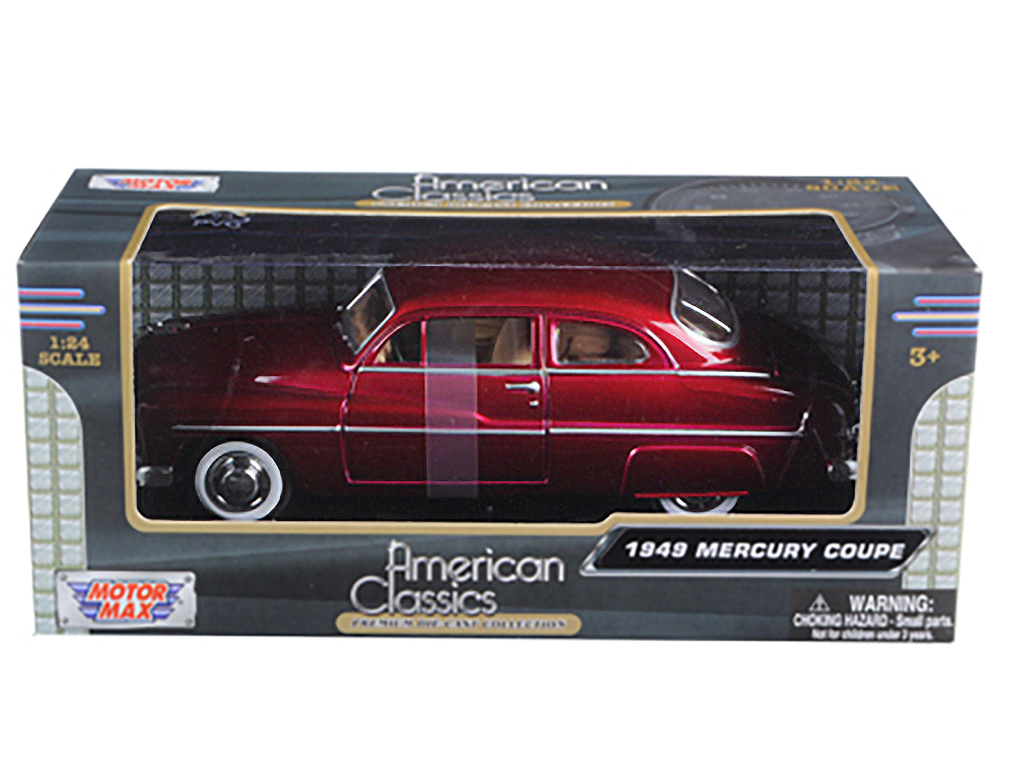 1949 Mercury Red 1/24 Diecast Model Car by Motormax <h2>1949 Motormax</h2> <p>High-quality perfect for collectors and enthusiasts. Features detailed interior exterior craftsmanship, realistic paint fi