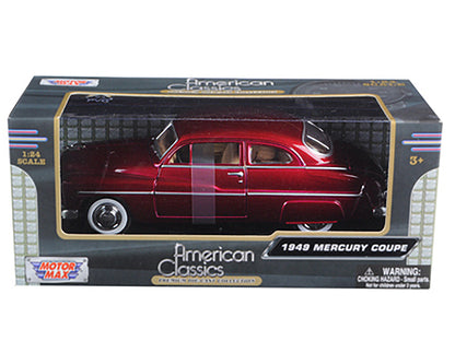 1949 Mercury Red 1/24 Diecast Model Car by Motormax <h2>1949 Motormax</h2> <p>High-quality perfect for collectors and enthusiasts. Features detailed interior exterior craftsmanship, realistic paint fi