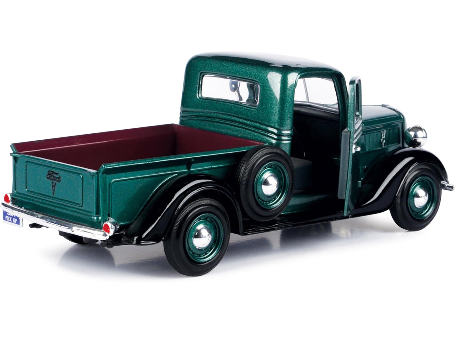1937 Ford Pickup Truck Green and Black 1/24 Diecast Model Car by Motormax <h2>1937 Motormax</h2> <p>High-quality perfect for collectors enthusiasts. Features detailed interior exterior craftsmanship,
