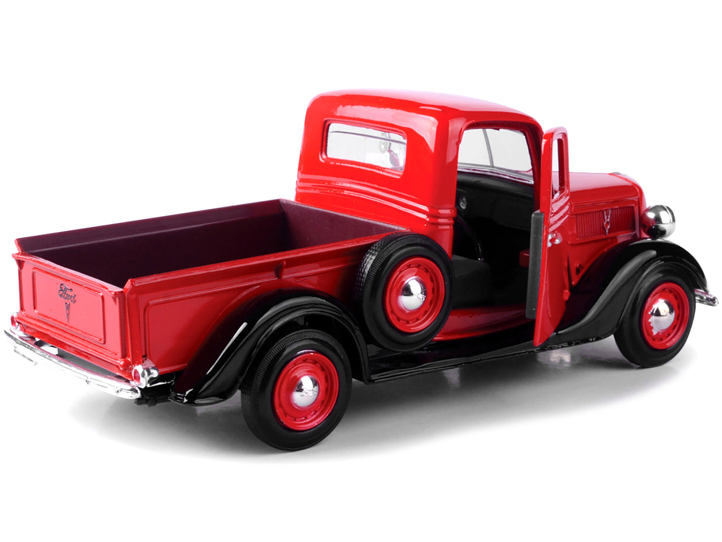 1937 Ford Pickup Truck Red and Black 1/24 Diecast Model Car by Motormax <h2>1937 Motormax</h2> <p>High-quality perfect for collectors enthusiasts. Features detailed interior exterior craftsmanship, re