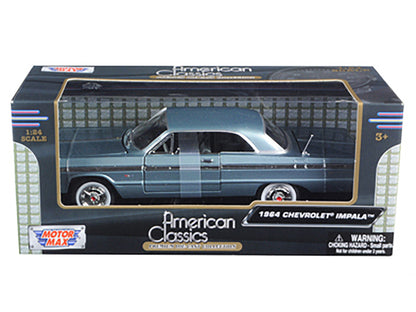 1964 Chevrolet Impala Blue 1/24 Diecast Model Car by Motormax <h2>1964 Motormax</h2> <p>High-quality perfect for collectors and enthusiasts. Features detailed interior exterior craftsmanship, realisti