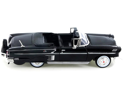 1958 Chevrolet Impala Convertible Black 1/24 Diecast Model Car by Motormax <h2>1958 Motormax</h2> <p>High-quality perfect for collectors and enthusiasts. Features detailed interior exterior craftsmans