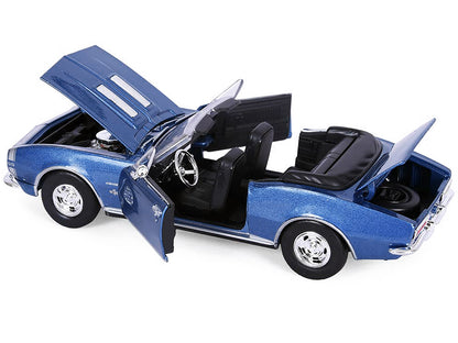 1967 Chevrolet Camaro SS Convertible Blue Metallic 1/24 Diecast Model Car by Motormax