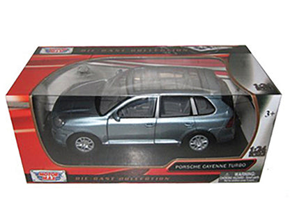 Porsche Cayenne Turbo Grey 1/24 Diecast Car Model by Motormax <h2>Porsche Motormax</h2> <p>High-quality perfect for collectors and enthusiasts. Features detailed interior exterior craftsmanship, reali
