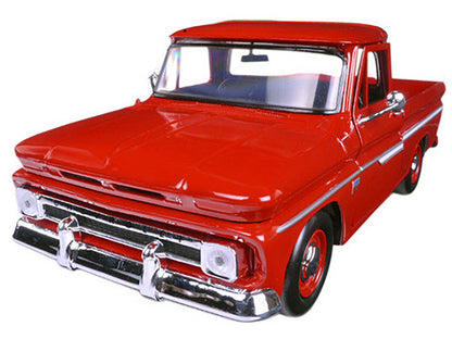1966 Chevrolet C10 Fleetside Pickup Truck Red 1/24 Diecast Model Car by Motormax <h2>1966 Motormax</h2> <p>High-quality perfect for collectors and enthusiasts. Features detailed interior exterior craf