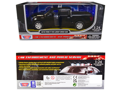 2019 Ford F-150 Lariat Crew Cab Pickup Truck Unmarked Plain Black "Law Enforcement and Public Service" Series 1/24 Diecast Model Car by Motormax <h2>2019 Motormax</h2> <p>High-quality perfect for coll