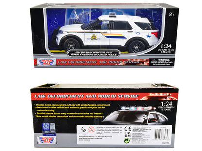 2022 Ford Police Interceptor Utility "RCMP (Royal Canadian Mounted Police)" White 1/24 Diecast Model Car by Motormax <h2>2022 Motormax</h2> <p>High-quality perfect for collectors and enthusiasts. Feat