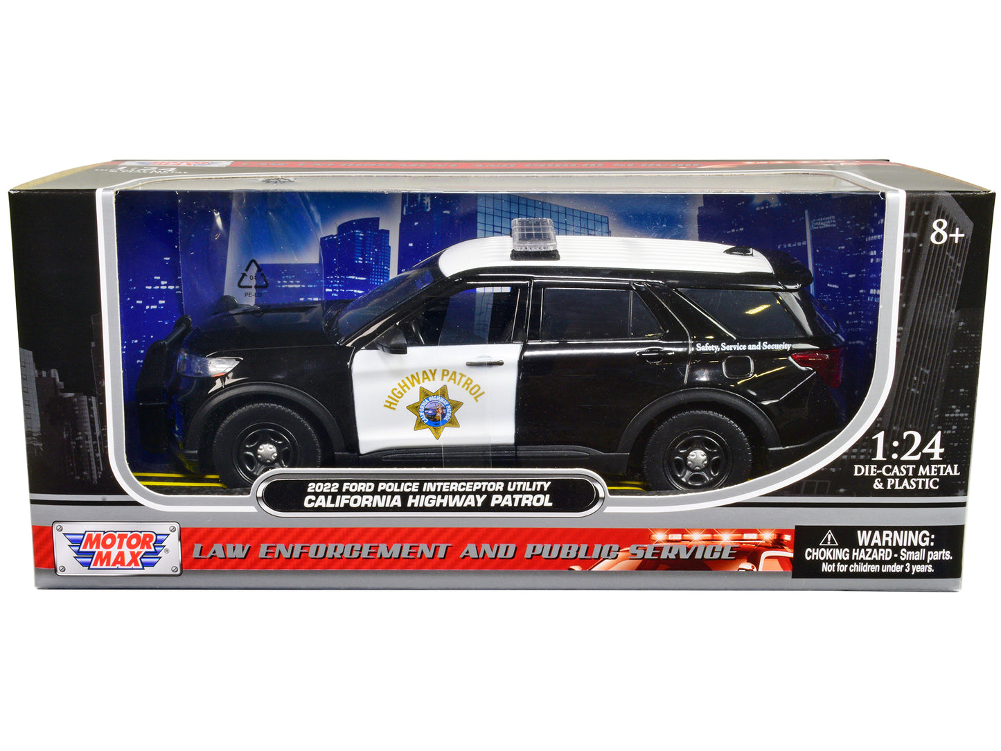 2022 Ford Police Interceptor Utility "California Highway Patrol" Black and White 1/24 Diecast Model Car by Motormax <h2>2022 Motormax</h2> <p>High-quality perfect for collectors enthusiasts. Features
