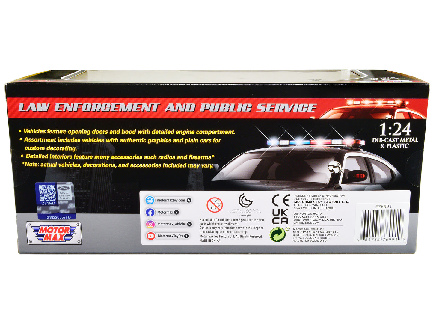 2022 Ford Police Interceptor Utility "RCMP (Royal Canadian Mounted Police)" White 1/24 Diecast Model Car by Motormax <h2>2022 Motormax</h2> <p>High-quality perfect for collectors and enthusiasts. Feat