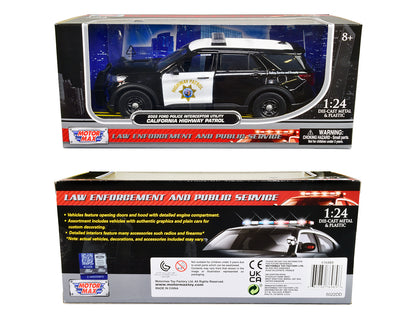 2022 Ford Police Interceptor Utility "California Highway Patrol" Black and White 1/24 Diecast Model Car by Motormax <h2>2022 Motormax</h2> <p>High-quality perfect for collectors enthusiasts. Features
