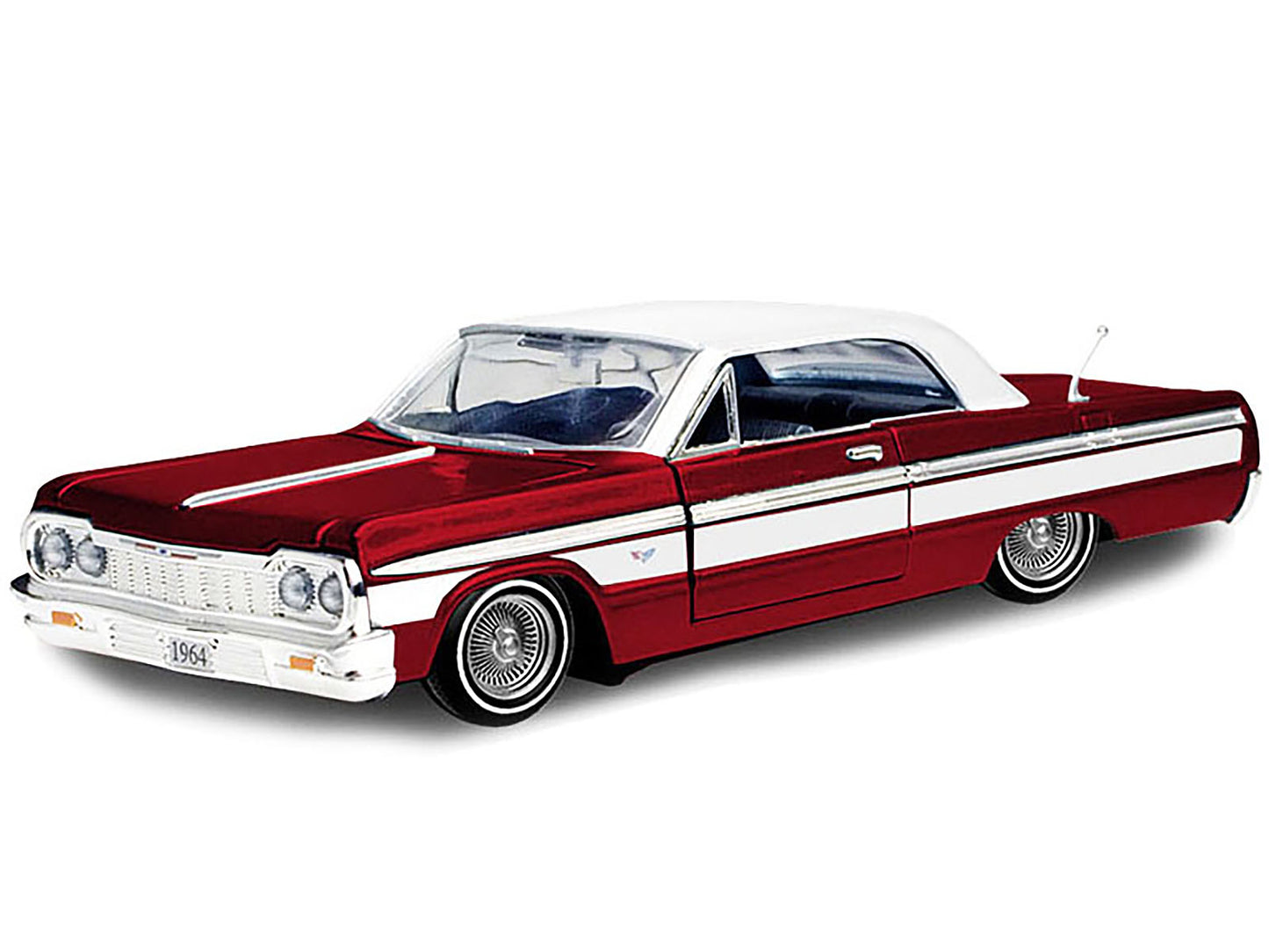 1964 Chevrolet Impala Lowrider Hard Top Candy Red Metallic with White "Get Low" Series 1/24 Diecast Model Car by Motormax <h2>1964 Motormax</h2> <p>High-quality perfect for collectors and enthusiasts.