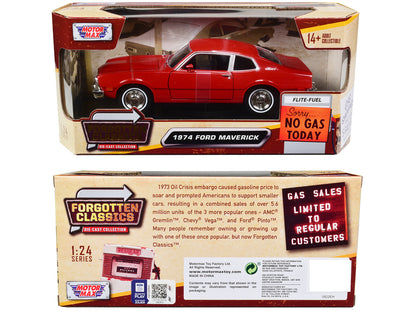 1974 Ford Maverick Red "Forgotten Classics" Series 1/24 Diecast Model Car by Motormax <h2>1974 Motormax</h2> <p>High-quality perfect for collectors and enthusiasts. Features detailed interior exterior